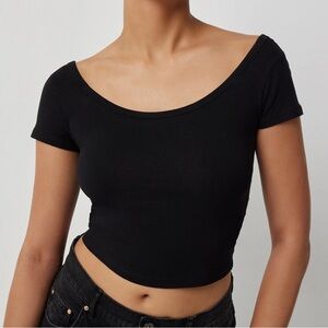 Basic Lettuce- edge Crop top